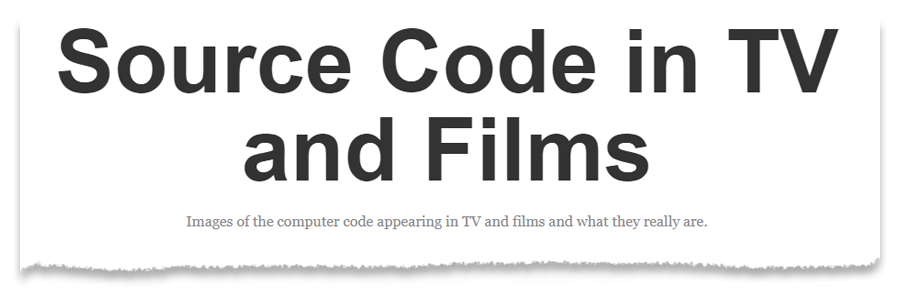 Source Code in TV and Films