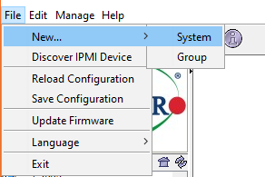 File -> New -> System