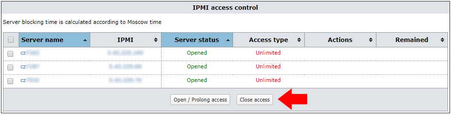 Close access